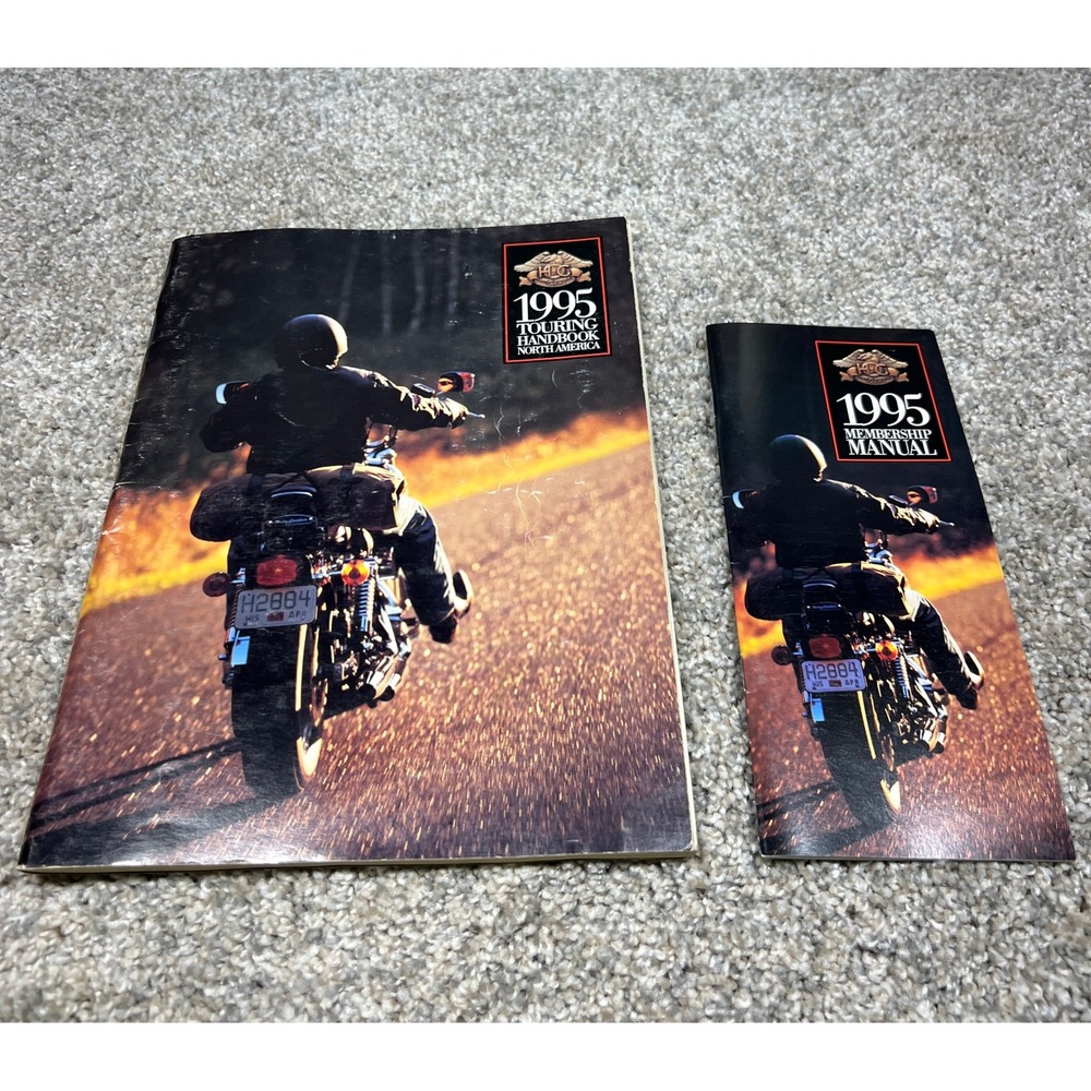 Vintage 1995 Harley Davidson HOG Touring Handbook & Membership Manual Set